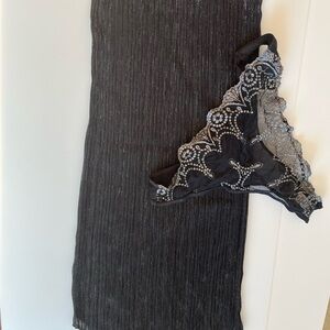 Lise Charmel Black and Silver Lingerie Set